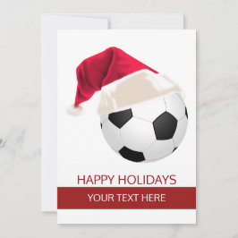 Jul Fotbollboll Santa Hatt Julkort