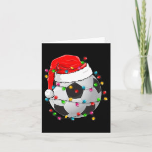 Jul Fotbollboll Santa Hatt Rolig Sport Jul B Kort