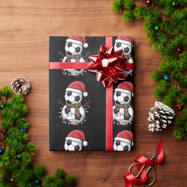 Jul Fotbollboll Snömannen Ljus Tomte Hatt Presentpapper (Julgåva)