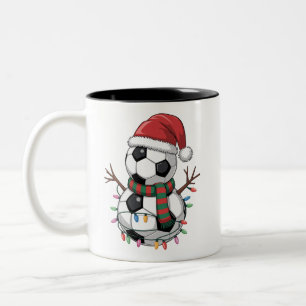 Jul Fotbollboll Snömannen Ljus Tomte Hatt Två-Tonad Mugg