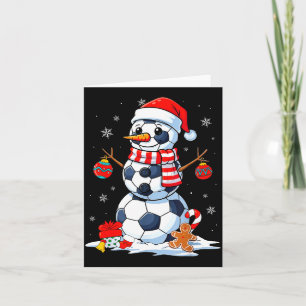 Jul Fotbollboll Snömannen Xmas Fotboll Pojkar K Tack Kort