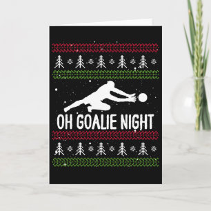 Jul Fotbollsspelare Xmas Dag Målvakt Tomte Kort