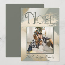 Jul Foto Modern Noel Guld Penseldrag