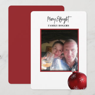 Jul Foto Platt Högtidskort Julkort