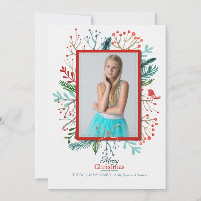 Jul-fotoport i Ram Julkort (Framsida)