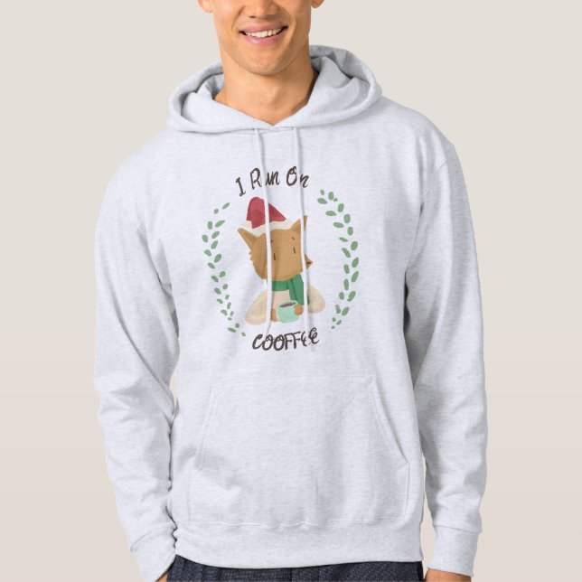 Jul Fox Kärlek-kaffe Hoodie (Framsida)