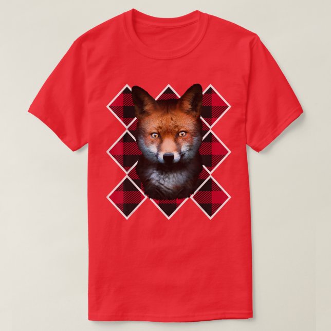 Jul Fox Red Play Mönster Jultomten T-Shir T Shirt (Design framsida)