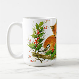 Jul Foxes Cute Land Helgdag Kaffemugg
