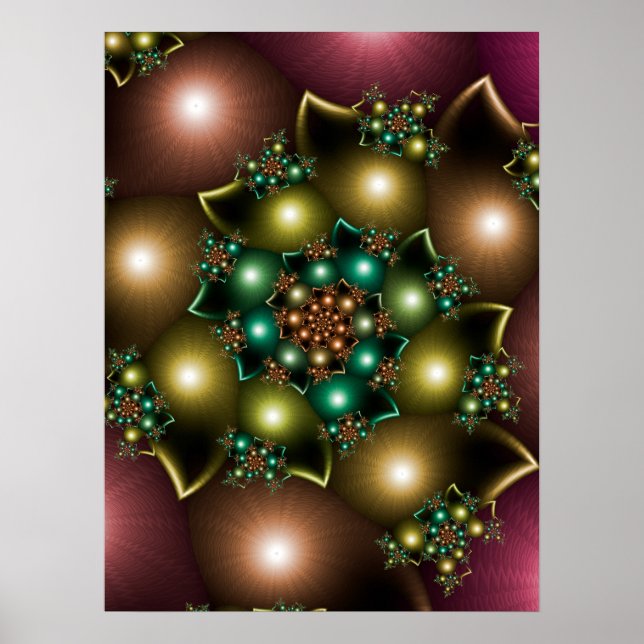 Jul Fractal Spiral Poster (Framsidan)