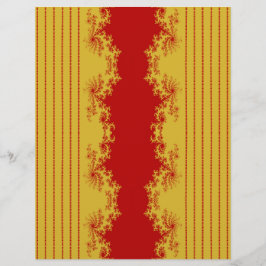 Jul Fraktal Guld & Röd Scrapbookpapper