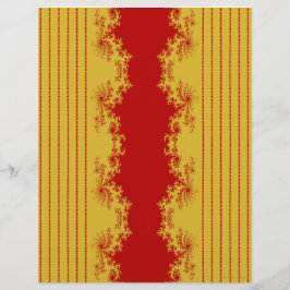 Jul Fraktal Guld & Röd Scrapbookpapper