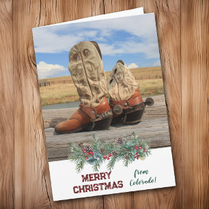Jul från Colorado Western Boot Helgkort
