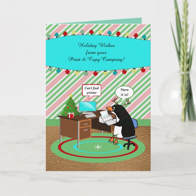 Jul från Copier och Printer Sales & Service. Helgkort (Framsida)