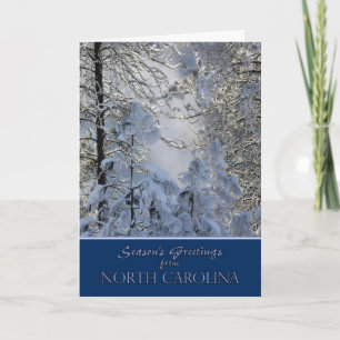 Jul från det North Carolina kortet Helgkort