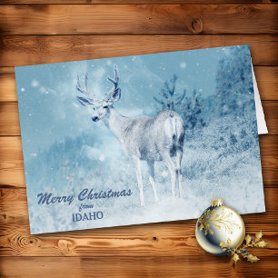 Jul från Idaho-Hjortens julkort Hälsningskort