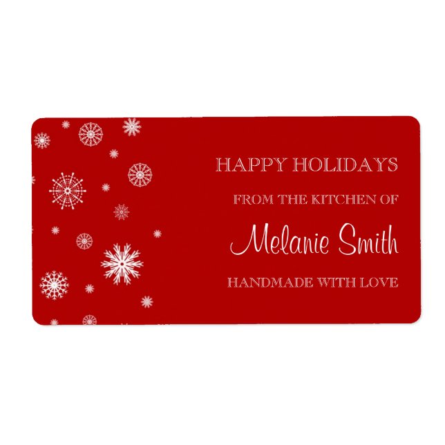Jul från Köket med etiketterna Red Snö Fraktsedel (Framsidan)
