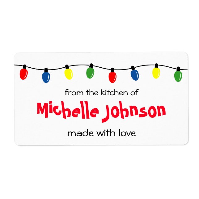 Jul Från köket till hemmade matetiketter Fraktsedel (Framsidan)