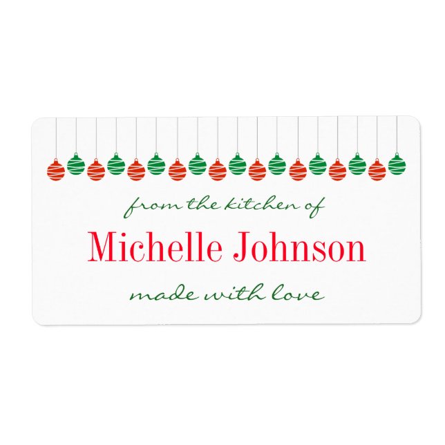 Jul Från köket till hemmade matetiketter Fraktsedel (Framsidan)