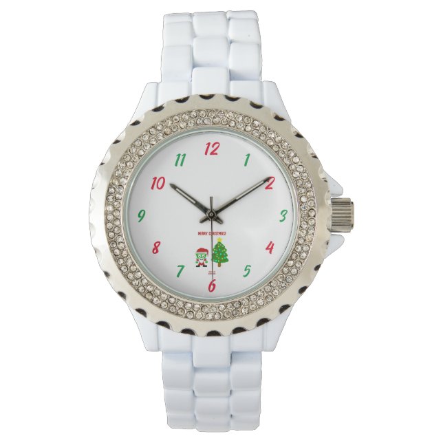 Jul FrankenCheese Women's Rhinestone Watch Armbandsur (Framsida)