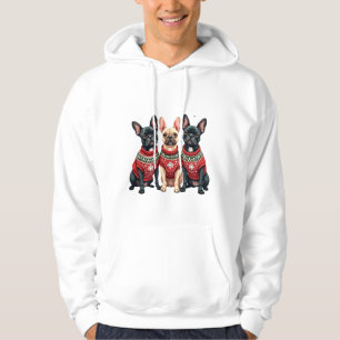 Jul Franska Bulldoggar Xmas Fransk Bulldogg Hoodie