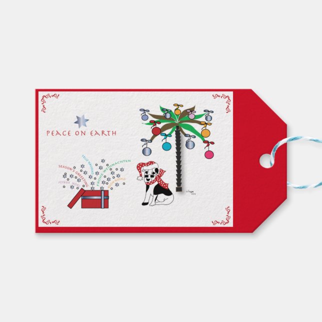 Jul - Fred på jorden - Helgdag Presentetikett (Framsidan (Horisontell))