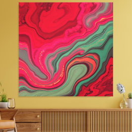 Jul Frekvens Blom Abstrakt Lindad Canvas