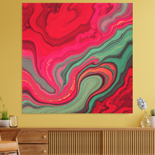 Jul Frekvens Blom Abstrakt Lindad Canvas