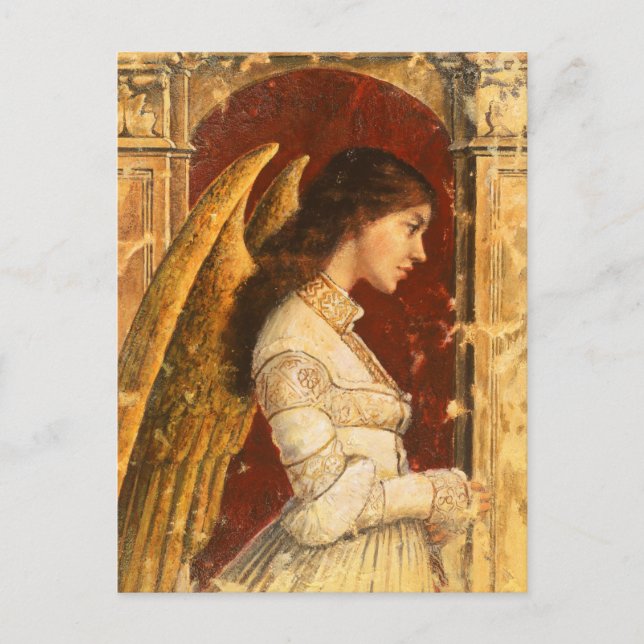 Jul Fresco Angel Helg Vykort (Framsida)