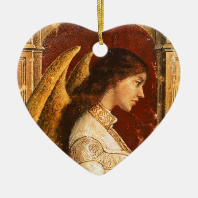 Jul Fresco Angel Julgransprydnad Keramik (Framsidan)