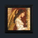 Jul Fresco Angel Smyckeskrin<br><div class="desc">Denna punkt illustreras med en vacker julklapp. Originalteckningen var målad på en yta som var klädd ge med utseendet av en renaissance fresco. Arbetet har en vintage som är en förraphaelit.</div>