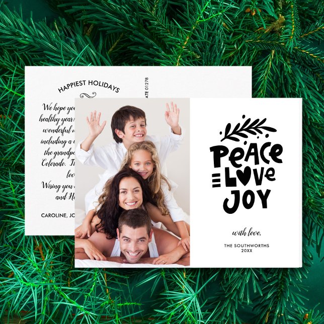 Jul Frid Kärlek Glädje, Familjefoto Jul Vykort (Skapare uppladdad)