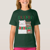 Jul Friends Cute Animal Vänskap Kids