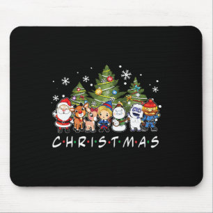 Jul Friends Santa Rudolph Snögubbe Family Xma Musmatta