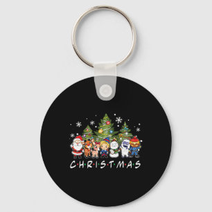 Jul Friends Santa Rudolph Snögubbe Family Xma Nyckelring