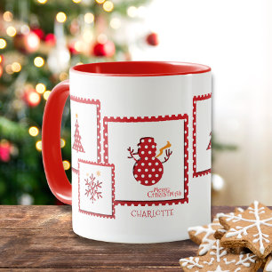 Jul Frimärke Helgdagar Winter Personlig Namn Mugg