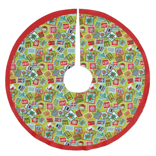 Jul Frimärke l-jul Julgransmatta Borstad Polyester (Framsidan)