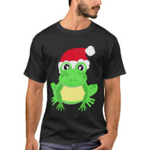 Jul Frog Santa Hat Novelty Funny Black