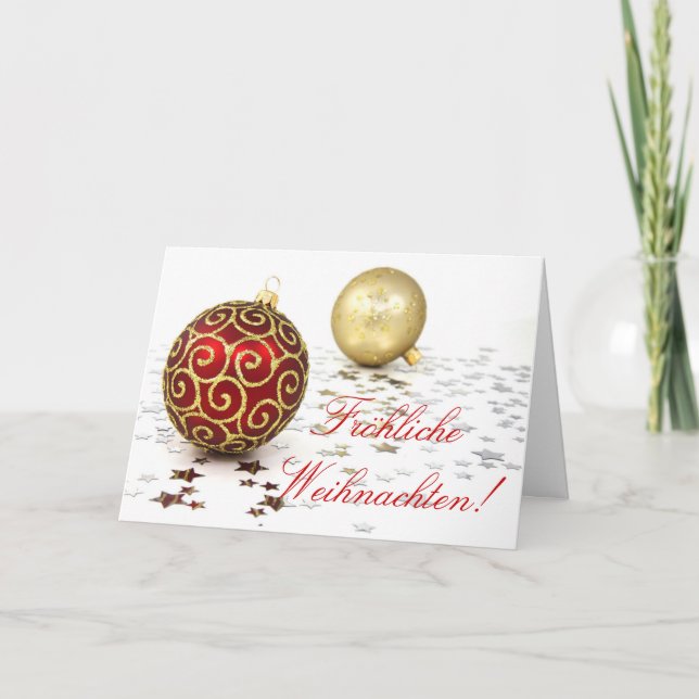 Jul Fröhliche Weihnachten-Helgdag kort (Framsida)