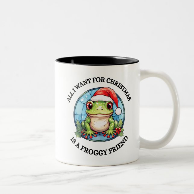 Jul Frosk  Två-Tonad Mugg (Höger)
