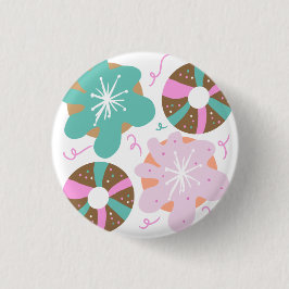 Jul Frostat Donuts Rosa Doodles Knapp