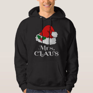 Jul, fru Claus Matching Pajama Santa Hat X-m Hoodie