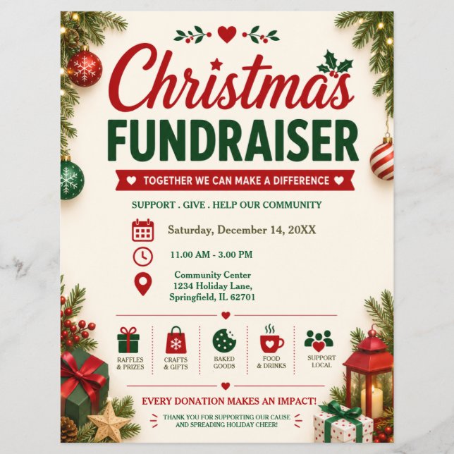 Jul Fundraising Folder Reklamblad (Framsidan)