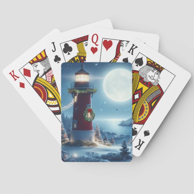 Jul fyr på havet casinokort (Baksidan)