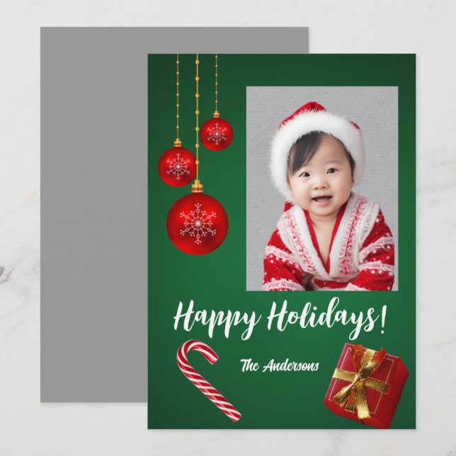 Jul fyra barn, Glad helg! Julkort Inbjudningar (Fram/baksida)