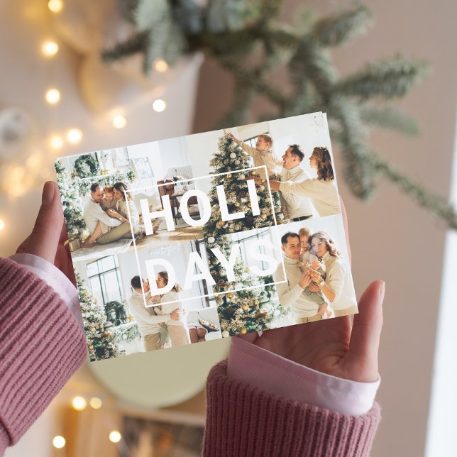Jul fyra-familjens foto | Helgdag vykort (Skapare uppladdad)