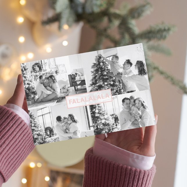 Jul fyra-familjens foto | Rosa Falalala Vykort (Skapare uppladdad)