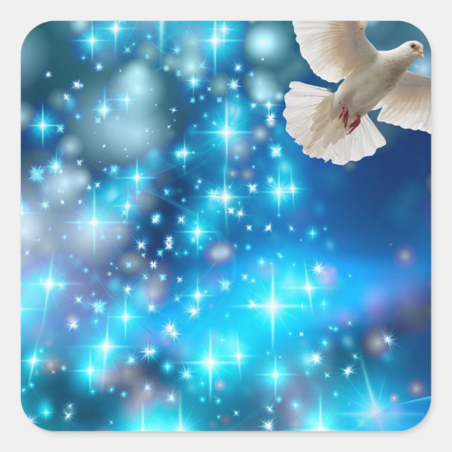 Jul Fyrkantigt Klistermärke (Framsida)