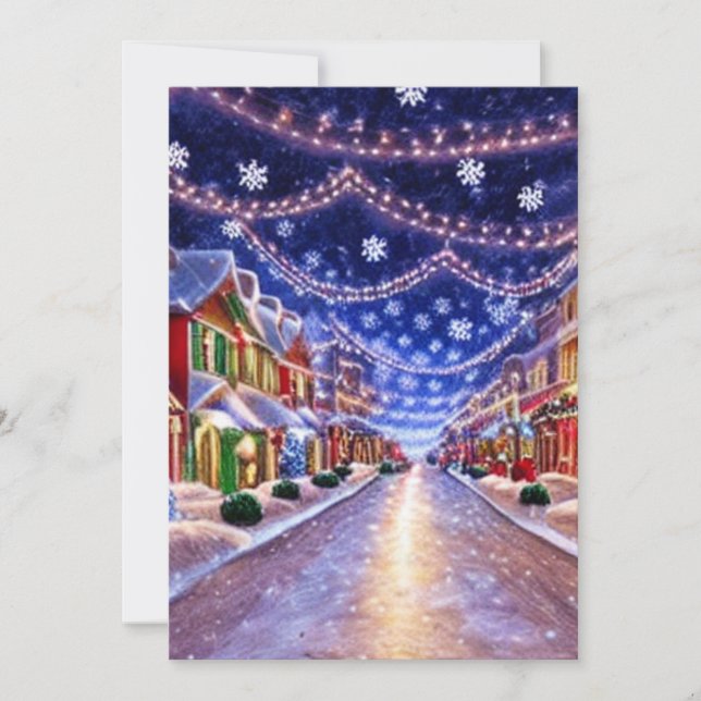 Jul gata dekorationer-Glada hem Julkort (Framsida)