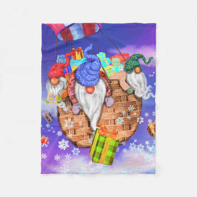 Jul-gåvor från Baby Fleece Blanket Gnomes Ge (Framsidan)