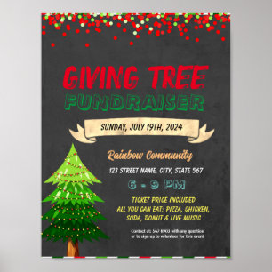 Jul - Ge Träd Fundraiser-mallen Poster